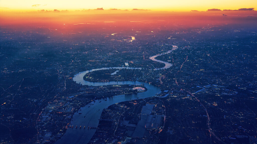 London at sunset